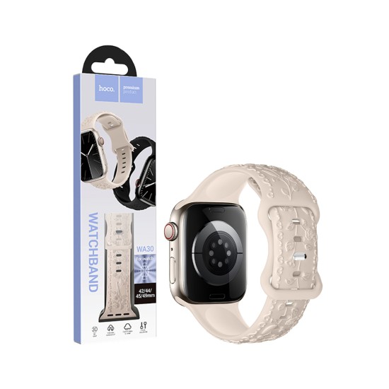 Bracelete de Silicone Hoco WA30 Flexible Series iWatch (42/44/45/49mm) Cor da Estrela Bracelete de Silicone Hoco WA30 Flexible Series iWatch (42/44/45/49mm) Cor da Estrela